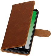 Wicked Narwal | Premium PU Leder bookstyle / book case/ wallet case voor Huawei Mate 10 Lite Bruin