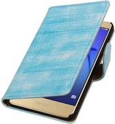 Wicked Narwal | Lizard bookstyle / book case/ wallet case Hoes voor Huawei P8 Lite 2017 Turquoise