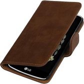 Wicked Narwal | Bark bookstyle / book case/ wallet case Hoes voor LG K5 Bruin