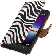 Wicked Narwal | Zebra bookstyle / book case/ wallet case Hoes voor Huawei Y5 II Wit