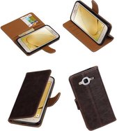 Wicked Narwal | Premium TPU PU Leder bookstyle / book case/ wallet case voor Samsung Galaxy J2 2016 Mocca