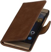 Wicked Narwal | Bark bookstyle / book case/ wallet case voor Huawei Mate 9 Bruin