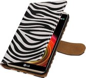 Wicked Narwal | Zebra bookstyle / book case/ wallet case Hoes voor LG X Power Wit