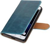 Wicked Narwal | Premium TPU PU Leder bookstyle / book case/ wallet case voor Samsung Galaxy J3 Pro Blauw