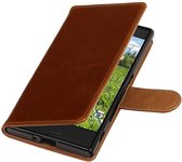 Wicked Narwal | Premium TPU PU Leder bookstyle / book case/ wallet case voor Sony Xperia  XZ Bruin