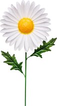 Tuinsteker - Metaal - Madelief - bloem - 85 cm hoog - voor in de tuin