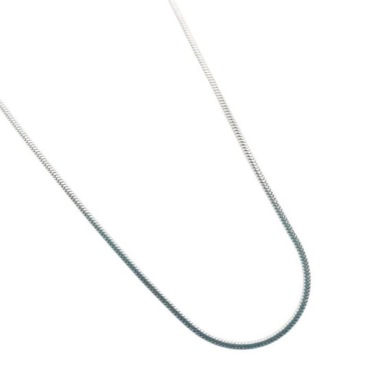 Slangenketting - Staal - 50cm - 1.5mm-zilverkleurig