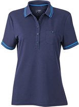 James and Nicholson Dames/dames Poloshirt (Marine/Aqua Blauw)