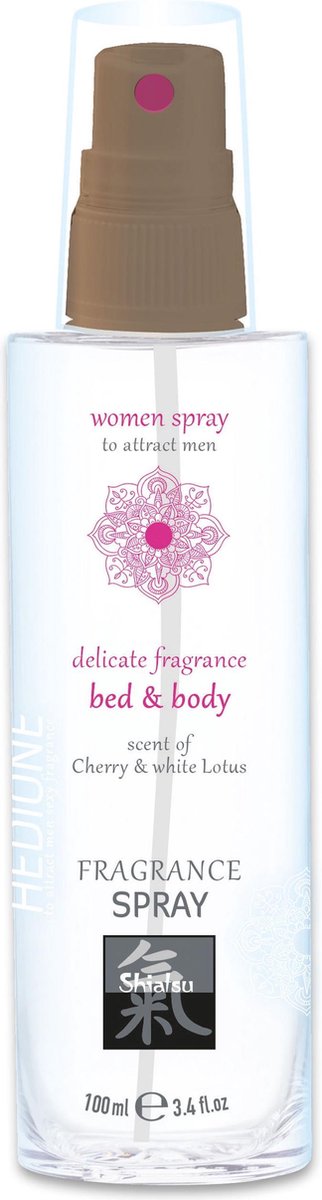 Goedkoopste Shiatsu Feromonen Bed & Body Spray Voor Vrouwen - Kers & Witte Lotus