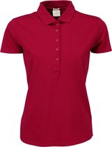 Tee Jays Polo à manches courtes extensible de Luxe pour femme (rouge foncé)