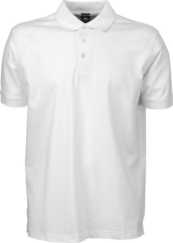 Tee Jays Heren Luxe Stretch Short Sleeve Polo Shirt (Wit)