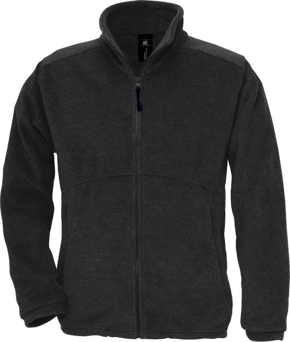 B&C Heren Icewalker+ Full Zip Fleece Top (Zwart)