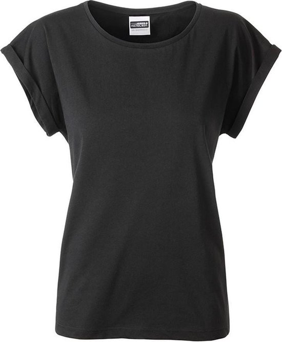 James and Nicholson Vrouwen/dames Casual T-shirt (Zwart)