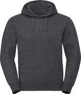 Russell Unisex Authentieke Melange Hooded Sweatshirt (Koolstofmelange)