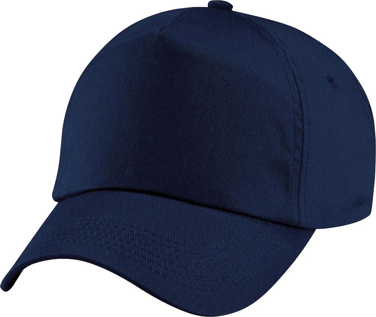 Beechfield Unisex Plain Original 5 Panel Baseball Cap (Pakket van 2) (Franse marine)