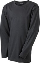 James and Nicholson Kinderen/Kinderen T-Shirt met middellange mouwen en lange mouwen (Zwart)