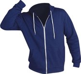 SOLS Zilveren Unisex Sweatshirt met volledige ritssluiting / Hoodie (Afgrond blauw)