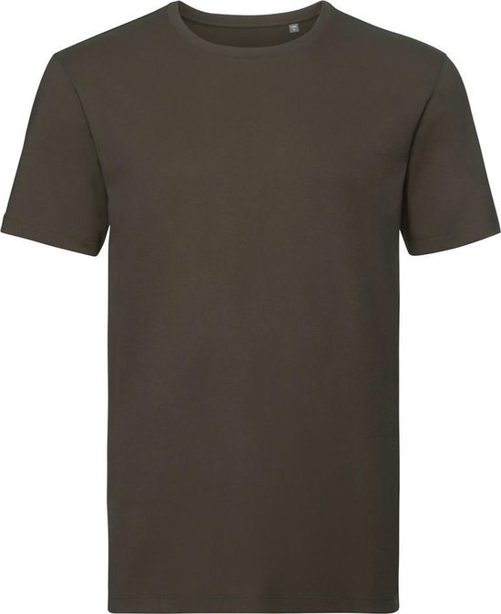Russell Mens Authentic Puur Organic T-Shirt (Dark Olive)