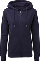 Asquith & Fox Vrouwen/dames Zip-Through Organic Hoodie (Marine)