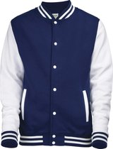 Baseball Jacket (Donkerblauw / Wit) XXXL