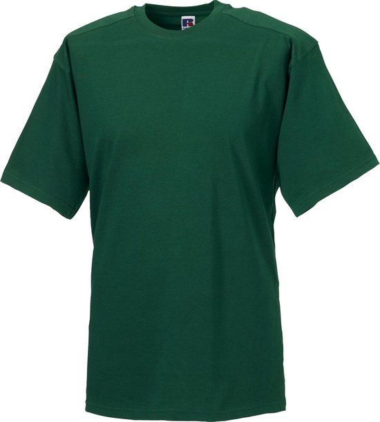 Russell Europe , Hommes Vêtements de travail manches courtes en coton T-shirt (vert bouteille)