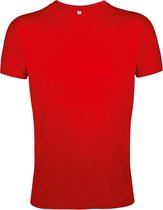 SOLS Heren Regent Slim Fit T-Shirt met korte mouwen (Rood)