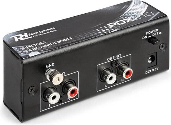 Phono Voorversterker voor Platenspeler - Power Dynamics PDX010 - RIAA Correctie