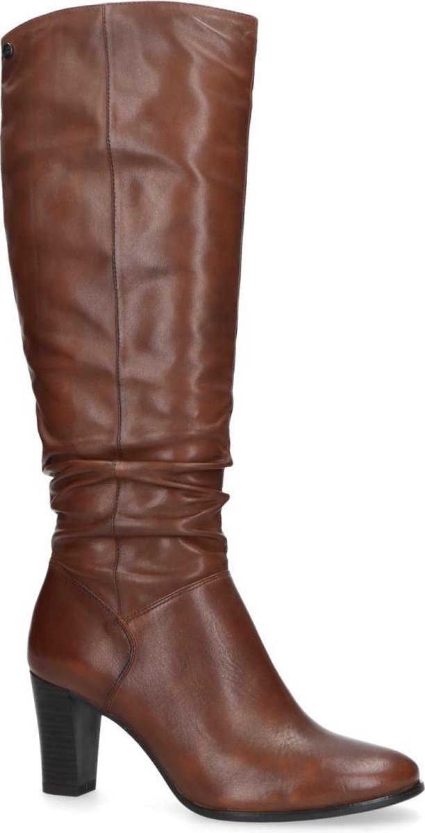 No Stress - Dames - Cognac hoge laarzen met hak - Maat 40 | bol.com