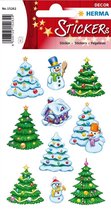 HERMA 15262 Stickers Décor Kerst spar + sneeuwpop