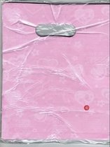 Tasjes 25x20 (100 stuks) roze hartjes met tekst