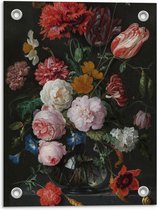 Tuinposter – Oude meesters - Stilleven: bloemen in vaas, Jan Davidsz. de Heem - 30x40cm Foto op Tuinposter  (wanddecoratie voor buiten en binnen)