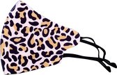 Fashion Mondkapje Panter Print | Oranje | Luipaard | Tijger | Cheetah | Dierenprint | 3 Laags | Supercomfortabel