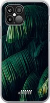 6F hoesje - geschikt voor iPhone 12 Pro Max -  Transparant TPU Case - Palm Leaves Dark #ffffff