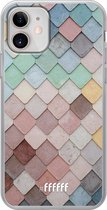iPhone 12 Mini Hoesje Transparant TPU Case - Colour Tiles #ffffff