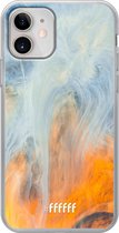 iPhone 12 Mini Hoesje Transparant TPU Case - Fire Against Water #ffffff