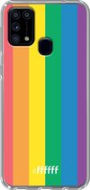 Samsung Galaxy M31 Hoesje Transparant TPU Case - #LGBT #ffffff