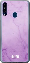 Samsung Galaxy A20s Hoesje Transparant TPU Case - Lilac Marble #ffffff