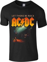 AC/DC Heren Tshirt -L- Let There Be Rock Zwart
