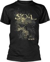 Soil Heren Tshirt -S- Scars Zwart
