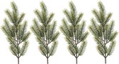 6x Groene kersttakken / dennentakjes 52 cm kerstversiering - Groene kunsttakjes/dennentakken