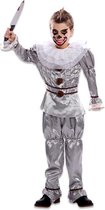 Witbaard Verkleedpak Duivelse Clown Junior Zilver 122-138 Cm