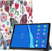 Tablet Hoes geschikt voor Lenovo Tab M10 HD tri-fold Hoes - 2e Generatie (TB-X306) - 10.1 Inch - Auto Sleep/Wake Functie - Vlinders