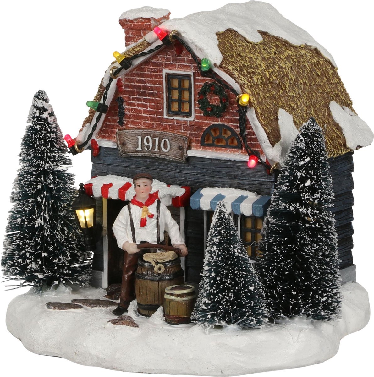 Luville Kerstdorp Miniatuur Palingrokerij L14 5 X B13 X H13 5 Cm Bol