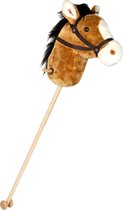 Small Foot Stokpaard Met Geluid 105 Cm Hout/pluche Bruin/wit