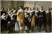 Acrylglas - Oude Meesters - De magere compagnie, Frans Hals, Pieter Codde, 1637 - 90x60cm Foto op Acrylglas (Wanddecoratie op Acrylglas)
