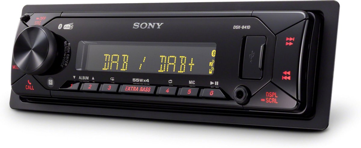 Allemaal Smeren Modderig Sony DSX-B41D 1-DIN Autoradio - Bluetooth - DAB+ - USB - AUX | bol.com