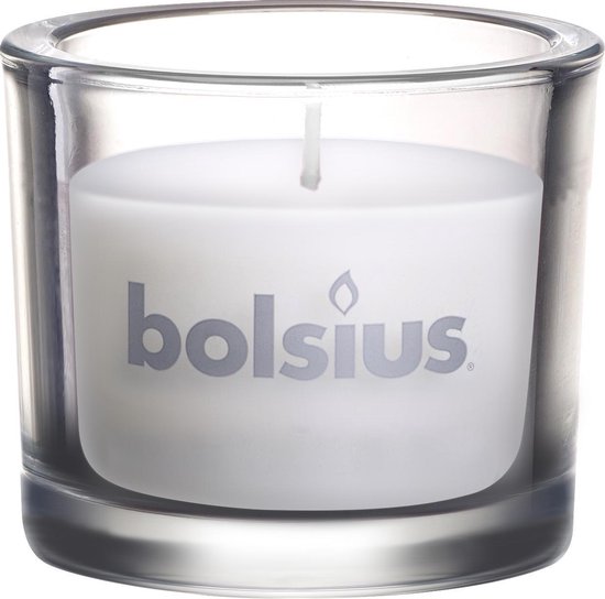 Bolsius Kaars In Glas Chic 9,2 Cm Wax Wit | bol.com