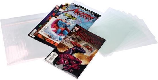 COMIC8PC Veilig Hersluitbare stripboek zakken 23x31 + 4 cm