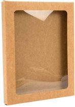 Boîtes kraft avec fenêtre 11,5x1,3x15cm (25 pièces)