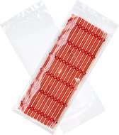 Gripzakken met Ophanggat 15x38cm Kristalhelder PP 50 Micron (100 stuks)